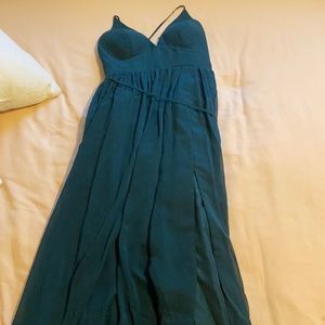 Azazie bridesmaid/wedding guest dress. Floor length dress with open back